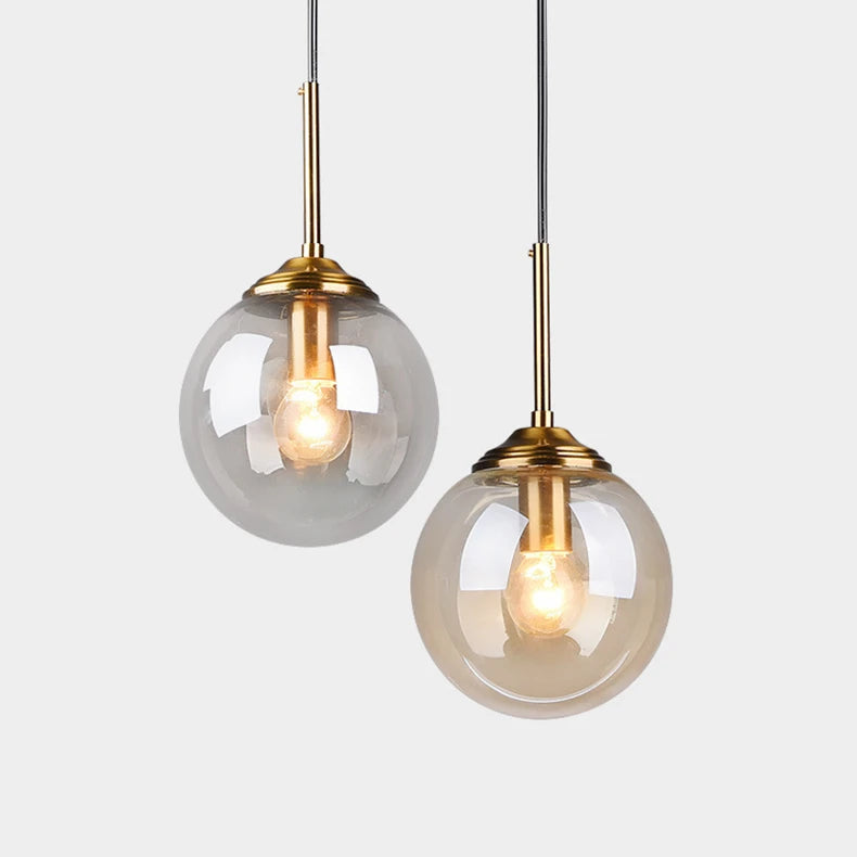 Luminária Pendente de Vidro| Design Nórdico em Metal e LED