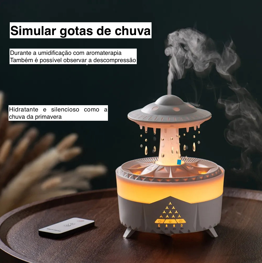 Difusor De Óleo Essencial De Aromaterapia, Umidificador De Ar Forma UFO