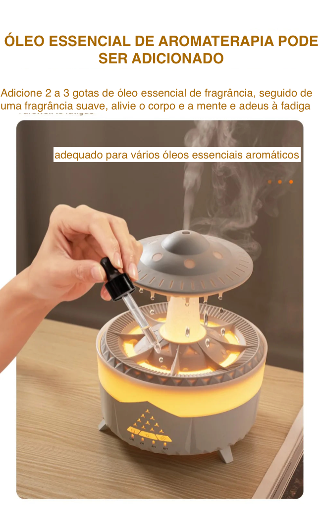 Difusor De Óleo Essencial De Aromaterapia, Umidificador De Ar Forma UFO