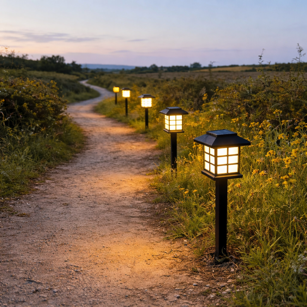 Luz Solar LED à Prova D’Água para Jardim e Áreas Externas