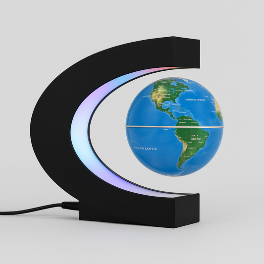 Globo de Levitação Magnética Flutuante LED Mapa Mundi