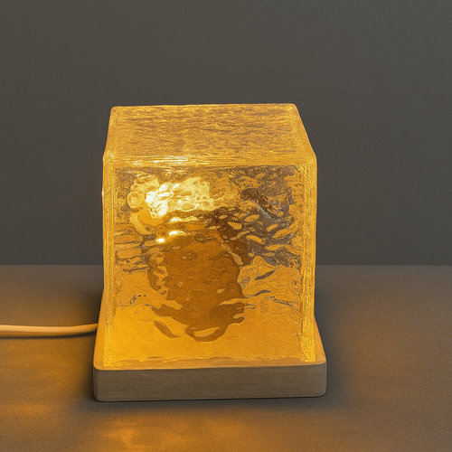 Abajur LED Rotativo Cristal com Efeito de Água| Projeção Dinâmica| USB