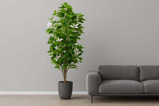 Árvore Artificial Grande Ficus Decorativa 82–144cm – Folhagem Realista para Casa, Escritório e Jardim