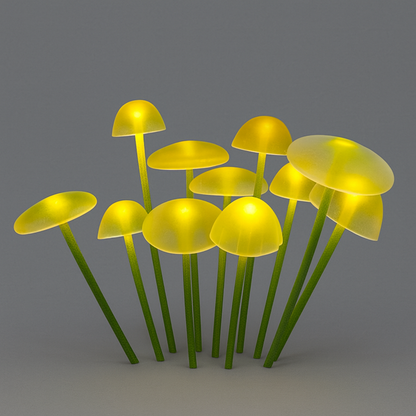 Luminária Solar de Jardim em Formato de Cogumelo