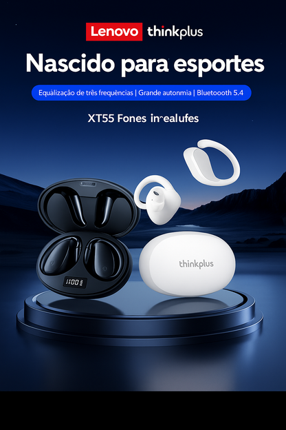 Lenovo XT55 Fone 5.4| Tradução em Tempo Real|Redução de Ruído|Chamadas HD