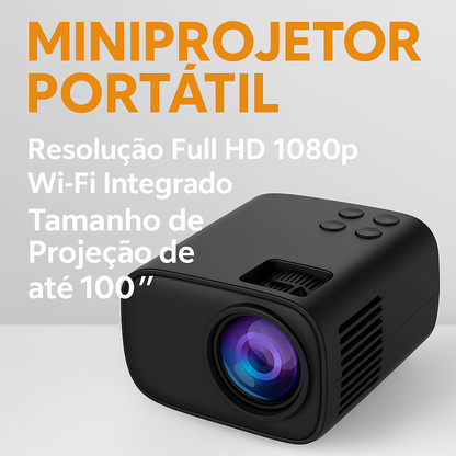 Projetor Portátil YT100 Mini Android WiFi – Cinema em Qualquer Lugar!