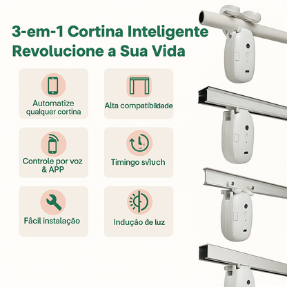 Robô de Cortina Inteligente| Instalação Fácil| Controle por Voz