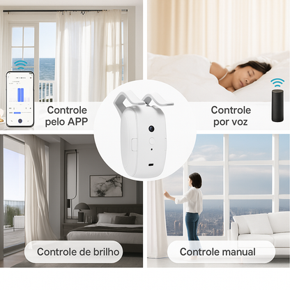 Robô de Cortina Inteligente| Instalação Fácil| Controle por Voz
