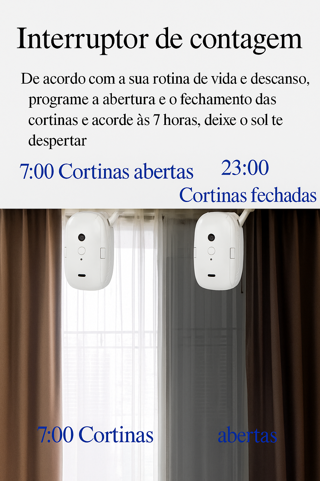 Robô de Cortina Inteligente| Instalação Fácil| Controle por Voz