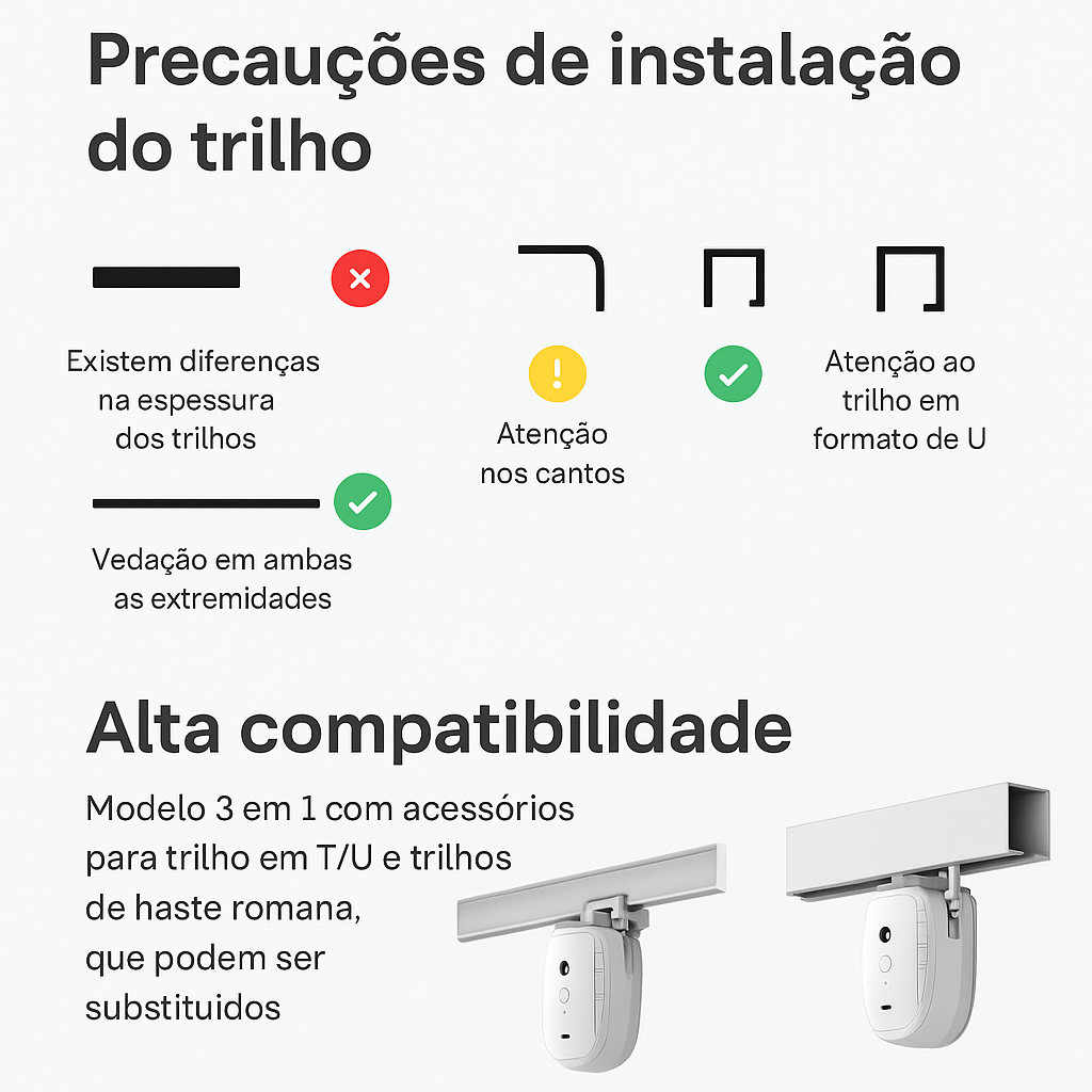 Robô de Cortina Inteligente| Instalação Fácil| Controle por Voz