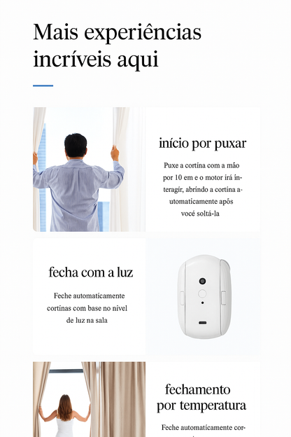 Robô de Cortina Inteligente| Instalação Fácil| Controle por Voz