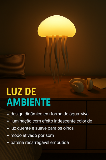 Luminária de cabeceira LED Nihgt Light controle de voz, gradiente.