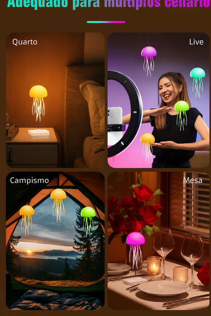 Luminária de cabeceira LED Nihgt Light controle de voz, gradiente.