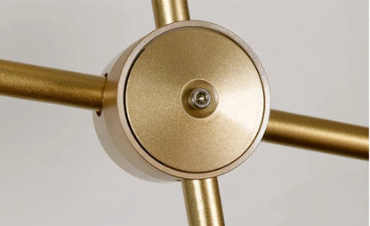 Lustre Molecular Magic Bean Dourado| Retrô Luxo| Rotacionável