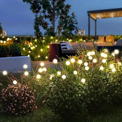Luzes Solares Firefly| Efeito Vagalumes para Jardim e Decoração Externa