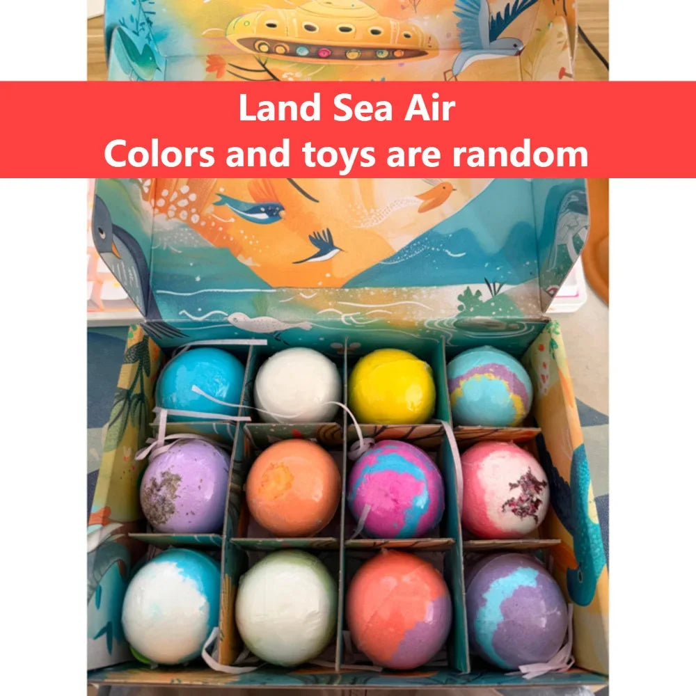 12Pcs Children's Toy Zodiac Animal Bath Salt Balls Ocean Bath Salt Balls Cleaning Bubble Balls Sea Salt Flower And Fruit Flavor