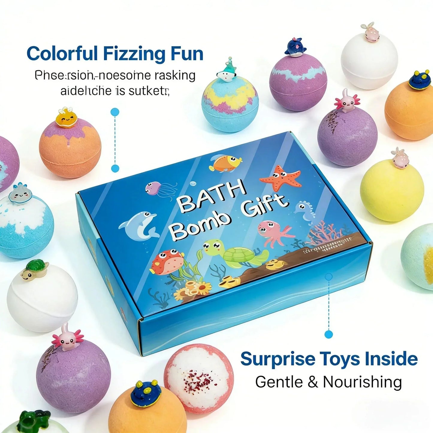 12Pcs Children's Toy Zodiac Animal Bath Salt Balls Ocean Bath Salt Balls Cleaning Bubble Balls Sea Salt Flower And Fruit Flavor