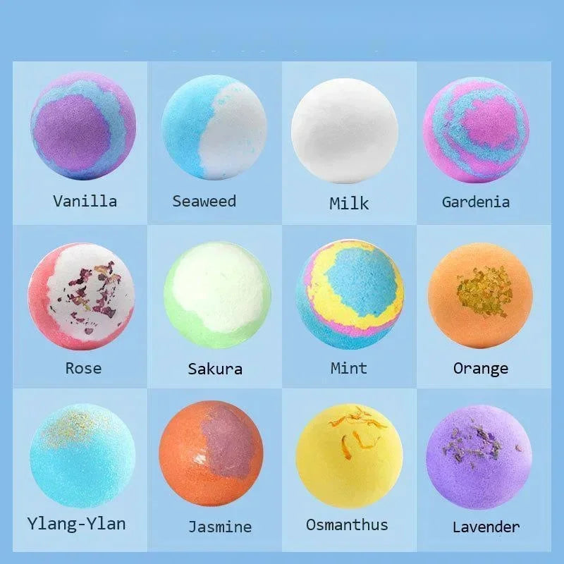 12Pcs Children's Toy Zodiac Animal Bath Salt Balls Ocean Bath Salt Balls Cleaning Bubble Balls Sea Salt Flower And Fruit Flavor