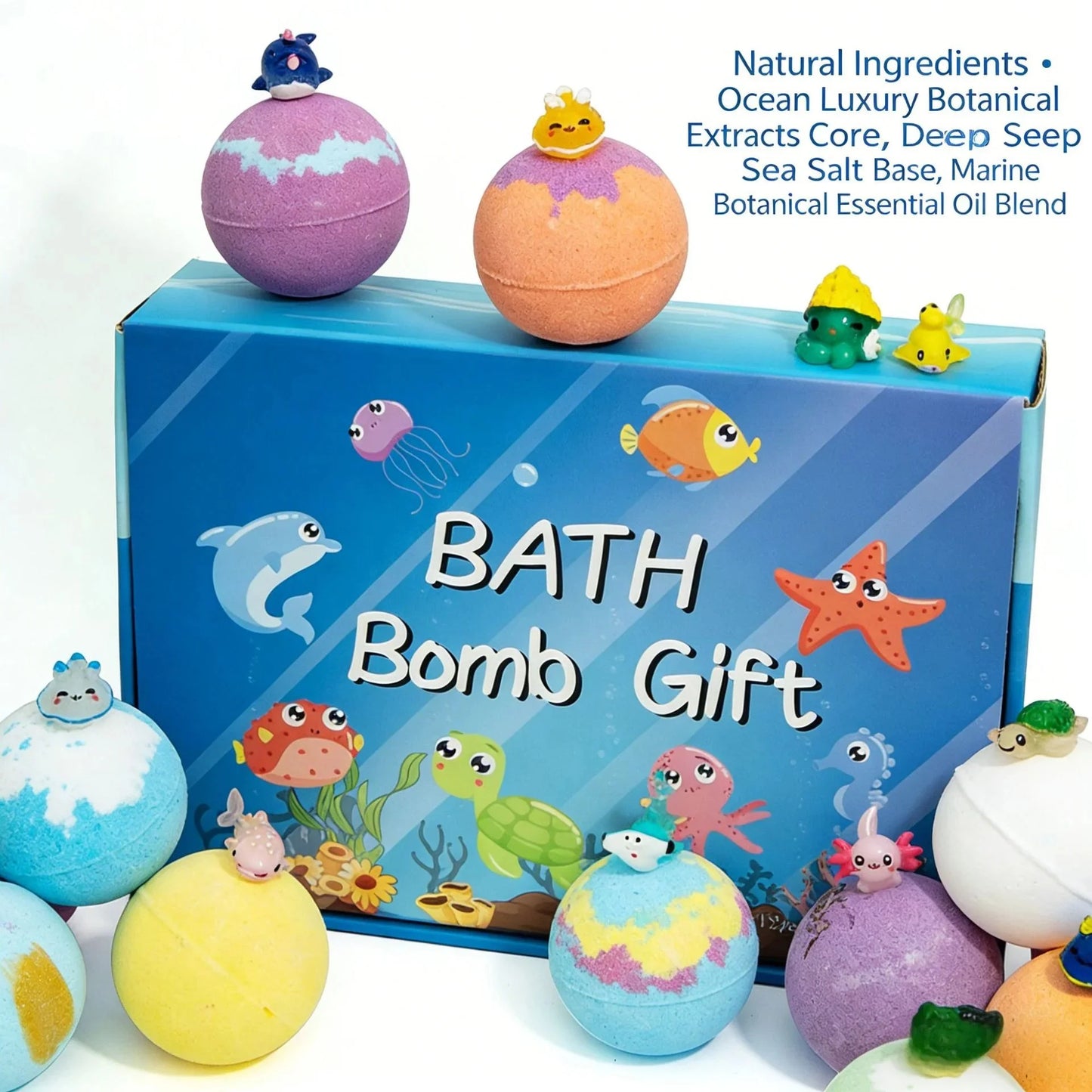 12Pcs Children's Toy Zodiac Animal Bath Salt Balls Ocean Bath Salt Balls Cleaning Bubble Balls Sea Salt Flower And Fruit Flavor