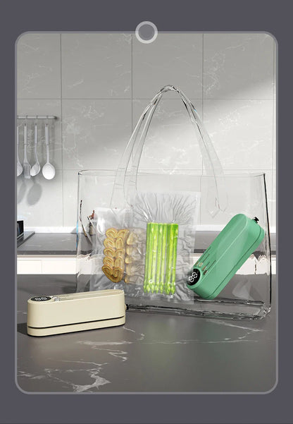 Mini máquina de selagem a vácuo sem fio, USB| Automática| Portátil