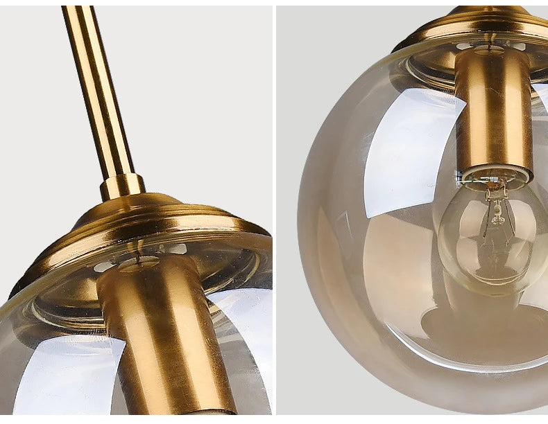 Luminária Pendente de Vidro| Design Nórdico em Metal e LED