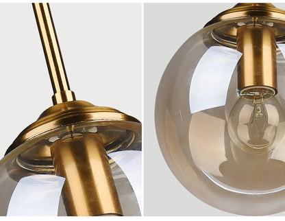 Luminária Pendente de Vidro| Design Nórdico em Metal e LED