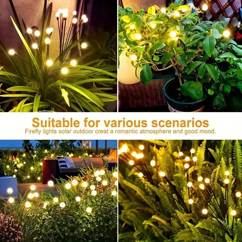 Luzes Solares Firefly| Efeito Vagalumes para Jardim e Decoração Externa