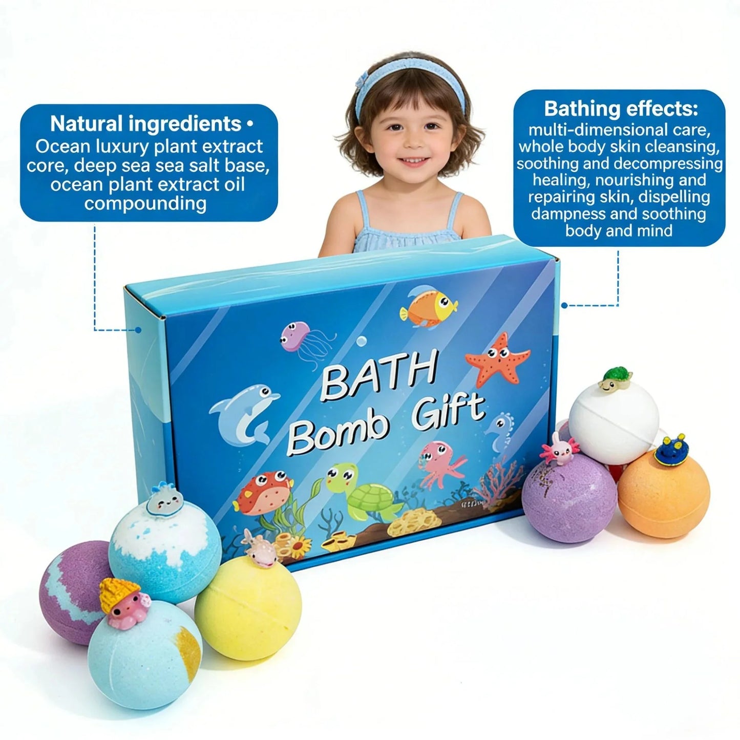 12Pcs Children's Toy Zodiac Animal Bath Salt Balls Ocean Bath Salt Balls Cleaning Bubble Balls Sea Salt Flower And Fruit Flavor