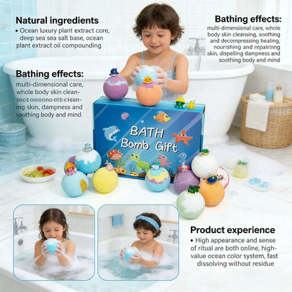 12Pcs Children's Toy Zodiac Animal Bath Salt Balls Ocean Bath Salt Balls Cleaning Bubble Balls Sea Salt Flower And Fruit Flavor