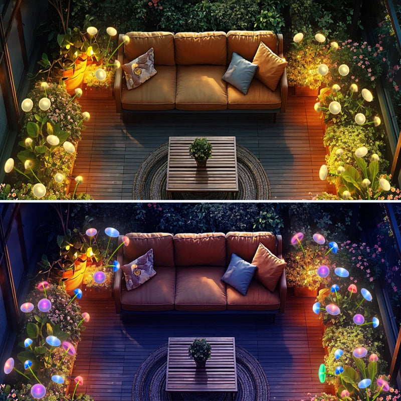 Luminária Solar de Jardim em Formato de Cogumelo