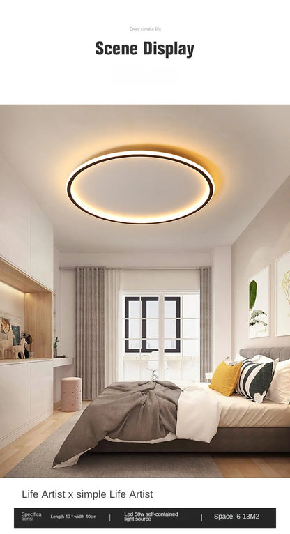 Luminária de Teto LED Minimalista| Controle Remoto| Dimerizável