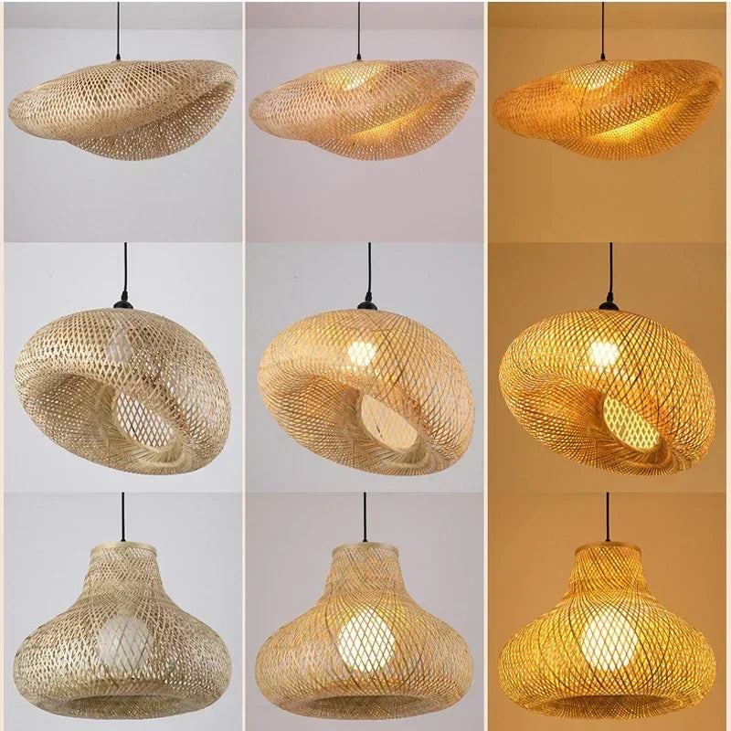 Luminária Pendente de Bambu Artesanal|Design Sustentável