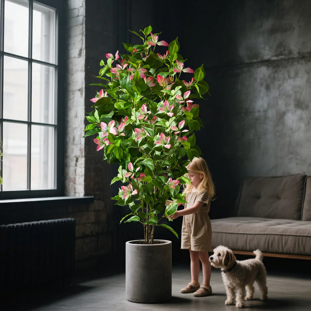 Árvore Artificial Grande Ficus Decorativa 82–144cm – Folhagem Realista para Casa, Escritório e Jardim