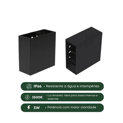 Arandela LED Facho Duplo Ajustável 5W – Interno e Externo