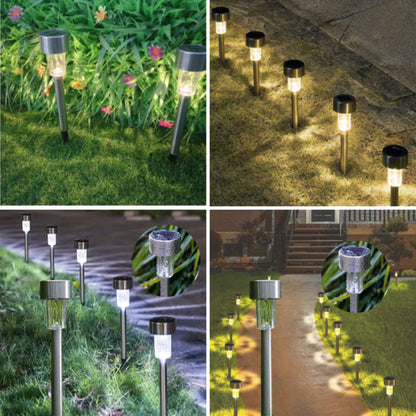 Kit Luminária Solar Balizador Espeto LED Jardim – Luz Quente, Fria ou RGB