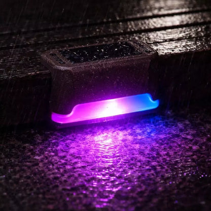 Arandela Solar LED de Canto para Degrau – Luz Quente ou RGB